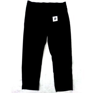 J Jill Women's Linen Blend Stretch Straight Leg Black Cropped Pants Size Large